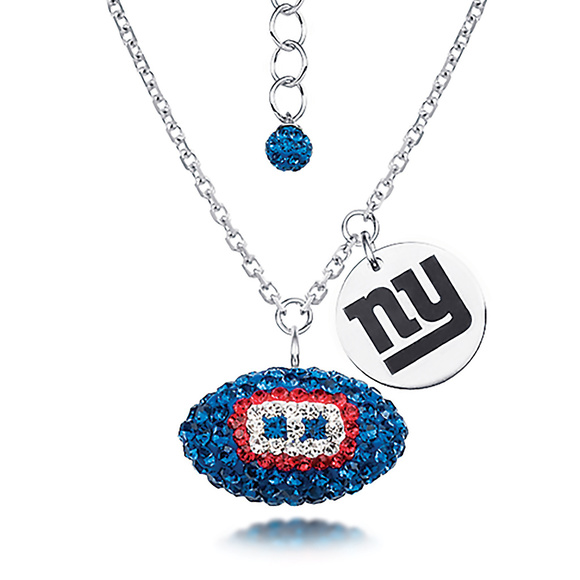 NFL Football Team New York Giants Silver Necklace